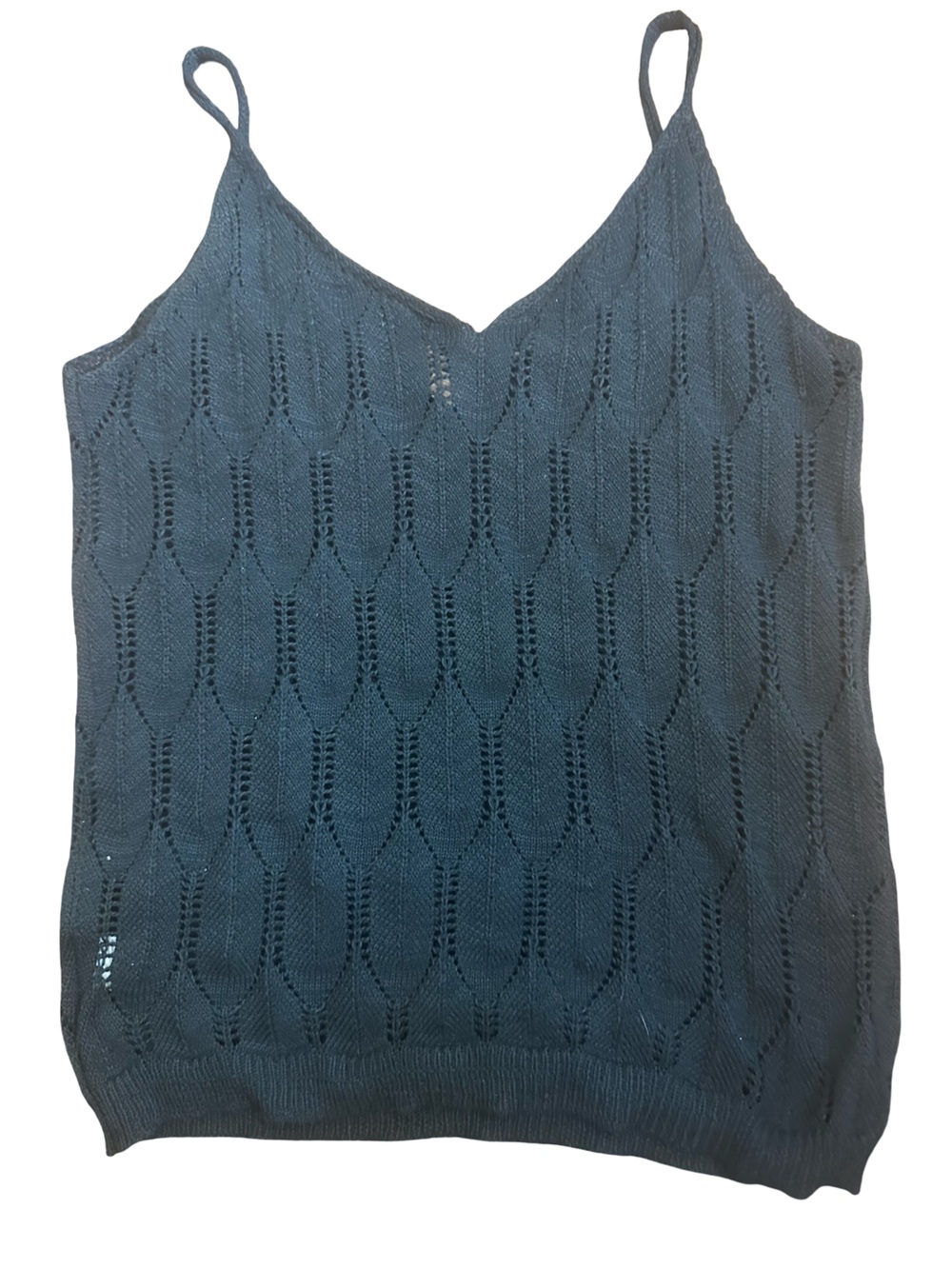 Women's Black Knit V-Neck Camisole Top - Picture 3 of 7